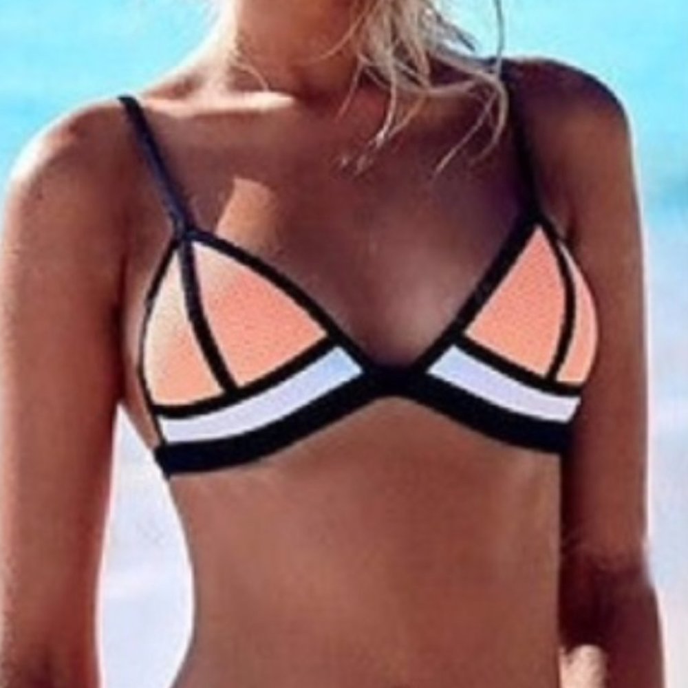TRIANGL ORANGE CLASSIC BIKINI TOP SM